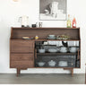 solid walnut kitchen cupboard, maple kitchen cabinets, natural wood kitchen cabinets - SlabstudioHongKong