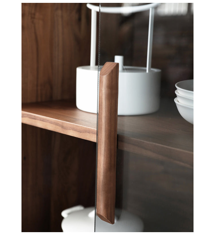 solid walnut kitchen cupboard, maple kitchen cabinets, natural wood kitchen cabinets - SlabstudioHongKong