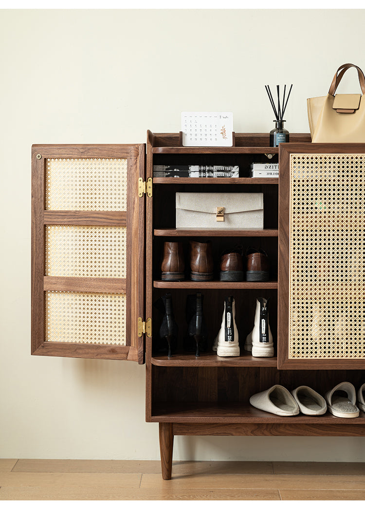 solid walnut shoe cabinet, shoe cabinet , shoe cabinet, shoe storage cabinets - SlabstudioHongKong