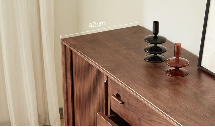solid walnut sideboard, seno walnut sideboard, walnut buffet sideboard - SlabstudioHongKong