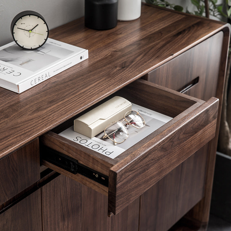 solid walnut wood shoe cabinet, shoe storage cabinet, shoes cabinet, walnut shoe cabinet - SlabstudioHongKong