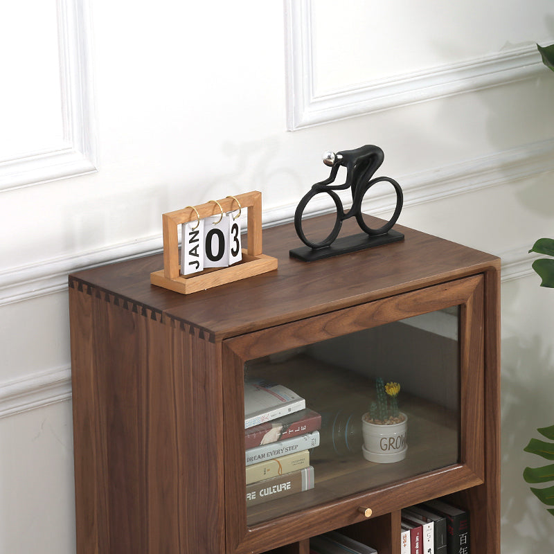 walnut book cabinet, best wood for cabinets, natural maple cabinets, reclaimed wood cabinet - SlabstudioHongKong
