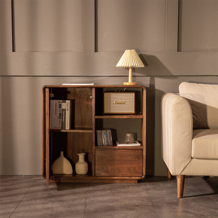 wood cabinet for book storage, display cabinet, solid wood cabinets, natural wood vanity - SlabstudioHongKong