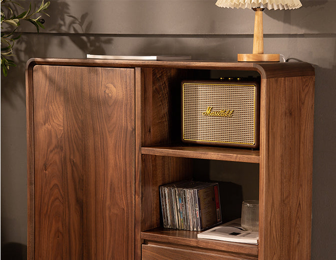 wood cabinet for book storage, display cabinet, solid wood cabinets, natural wood vanity - SlabstudioHongKong