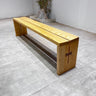 ash wood bench, ash bench, outdoor bench, garden bench park porch, Outdoor Thick Wood Bench chair - SlabstudioHongKong