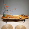 Japanese style coffee table, rectangle live edge coffee table, long coffee table - SlabstudioHongKong