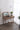 White Ash Wood Dressing Vanity Set Mirror Table