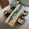 Unique River Epoxy Resin Solid poplar wood Cafeteria Decors Made To Order,not Olive Wood - SlabstudioHongKong