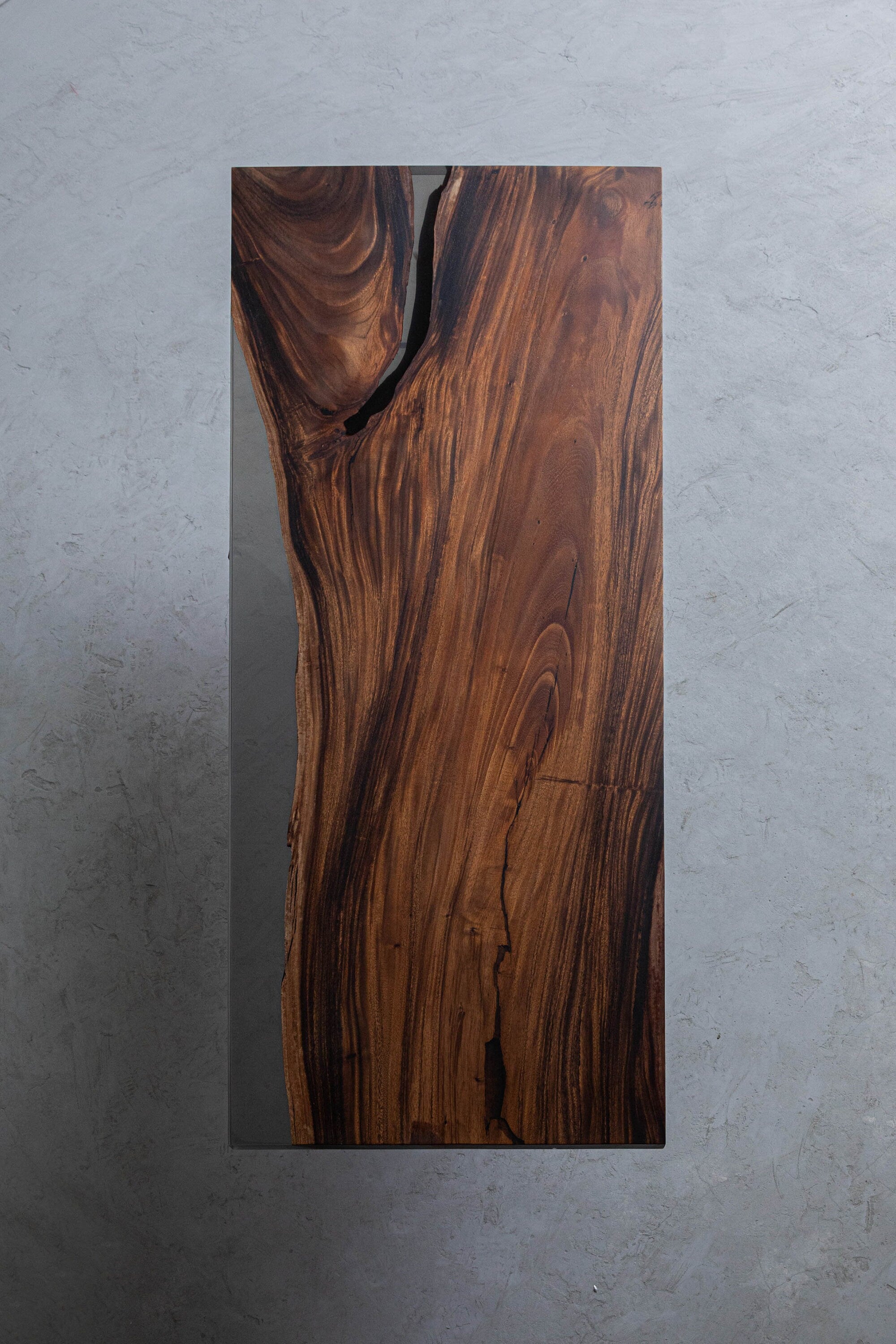 black river table, black table, one piece black walnut - SlabstudioHongKong