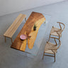 Essential Artworks Transparent Epoxy Resin Table top, Natural Wood Dinning Table dining Coffee Table - SlabstudioHongKong