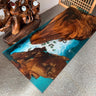 Wooden Black Epoxy Resin Dining Table Walnut Home Furniture Decor Made To Order - SlabstudioHongKong