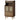 Wood Vision solid wood cabinet with rattan door in South American walnut or monkey pod wood, multi-layer storage unit.